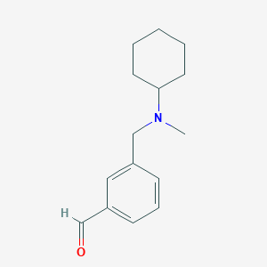 molecular formula C15H21NO B7964750 3-((Cyclohexyl(methyl)amino)methyl)benzaldehyde 