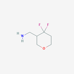 molecular formula C6H11F2NO B7964807 (4,4-Difluorooxan-3-yl)methanamine 