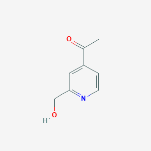 molecular formula C8H9NO2 B7964815 1-(2-(Hydroxymethyl)pyridin-4-yl)ethanone 
