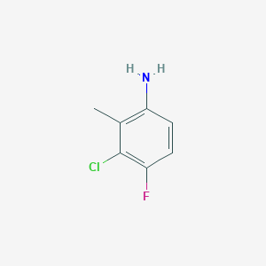 molecular formula C7H7ClFN B7964832 3-Chloro-4-fluoro-2-methylaniline 