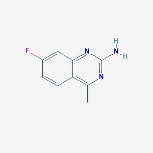 molecular formula C9H8FN3 B7964879 7-Fluoro-4-methylquinazolin-2-amine 