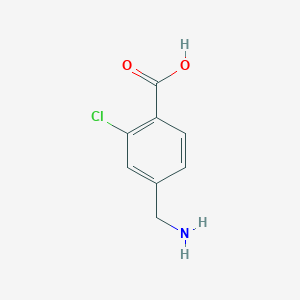 molecular formula C8H8ClNO2 B7964920 4-(Aminomethyl)-2-chlorobenzoic acid 