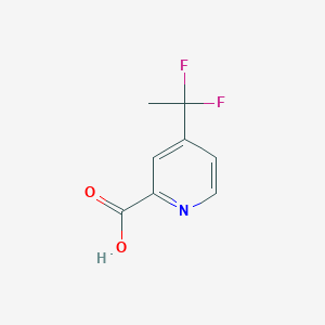 molecular formula C8H7F2NO2 B7964926 4-(1,1-二氟乙基)吡啶-2-甲酸 