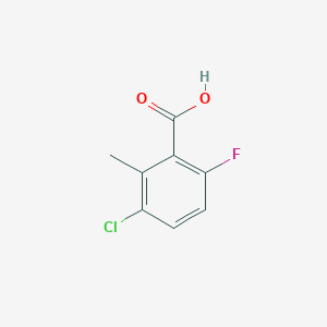 molecular formula C8H6ClFO2 B7964933 3-Chloro-6-fluoro-2-methylbenzoic acid 