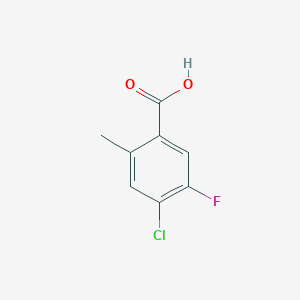 molecular formula C8H6ClFO2 B7964934 4-Chloro-5-fluoro-2-methylbenzoic acid 