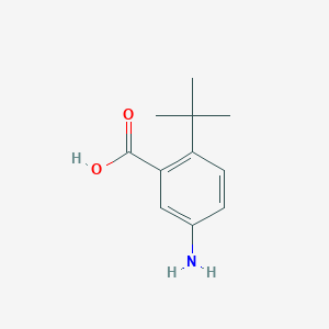 molecular formula C11H15NO2 B7964952 5-Amino-2-(tert-butyl)benzoic acid 