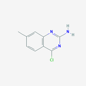 molecular formula C9H8ClN3 B7964957 4-Chloro-7-methylquinazolin-2-amine 