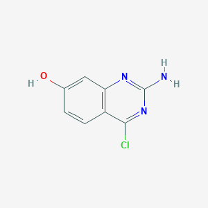molecular formula C8H6ClN3O B7964963 2-Amino-4-chloroquinazolin-7-ol 