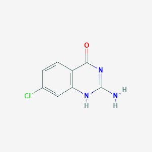 molecular formula C8H6ClN3O B7964965 2-amino-7-chloro-1H-quinazolin-4-one 