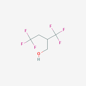 molecular formula C5H6F6O B7964970 4,4,4-Trifluoro-2-(trifluoromethyl)butan-1-ol 