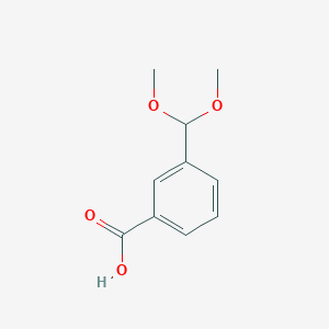 molecular formula C10H12O4 B7964978 3-(Dimethoxymethyl)benzoic acid CAS No. 417698-66-9