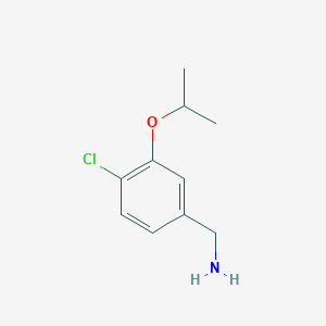 molecular formula C10H14ClNO B7964992 (4-Chloro-3-isopropoxyphenyl)methanamine 