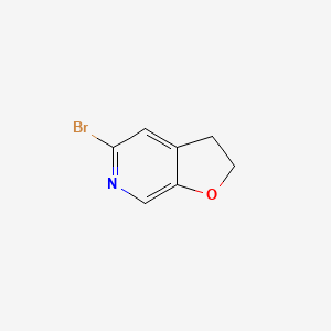 molecular formula C7H6BrNO B7964995 5-Bromo-2,3-dihydrofuro[2,3-c]pyridine 