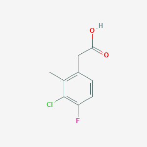 molecular formula C9H8ClFO2 B7965007 2-(3-Chloro-4-fluoro-2-methylphenyl)acetic acid 