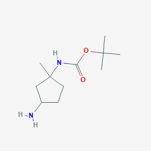 molecular formula C11H22N2O2 B7965041 tert-Butyl N-(3-amino-1-methylcyclopentyl)carbamate 