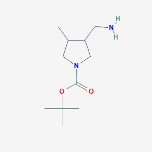 molecular formula C11H22N2O2 B7965047 Tert-butyl 3-(aminomethyl)-4-methylpyrrolidine-1-carboxylate 
