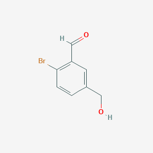 molecular formula C8H7BrO2 B7965049 2-Bromo-5-(hydroxymethyl)benzaldehyde 