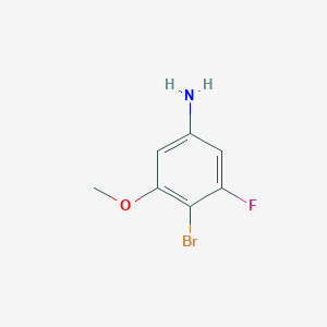 molecular formula C7H7BrFNO B7965068 4-Bromo-3-fluoro-5-methoxy-aniline 