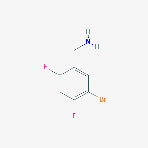 molecular formula C7H6BrF2N B7965073 (5-Bromo-2,4-difluorophenyl)methanamine 