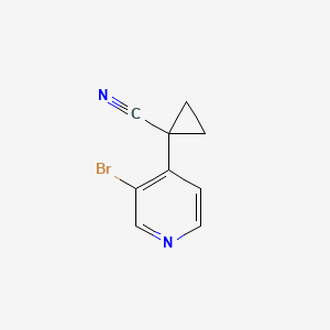 molecular formula C9H7BrN2 B7965074 1-(3-Bromopyridin-4-YL)cyclopropane-1-carbonitrile 