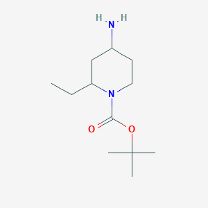 molecular formula C12H24N2O2 B7965095 Tert-butyl 4-amino-2-ethylpiperidine-1-carboxylate 