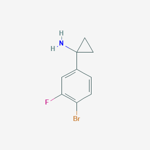 molecular formula C9H9BrFN B7965099 1-(4-Bromo-3-fluorophenyl)cyclopropanamine 