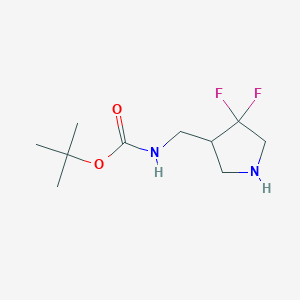 molecular formula C10H18F2N2O2 B7965107 tert-butyl N-[(4,4-difluoropyrrolidin-3-yl)methyl]carbamate 