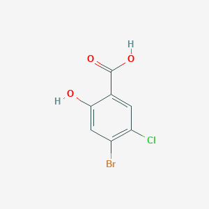 molecular formula C7H4BrClO3 B7965163 4-Bromo-5-chloro-2-hydroxybenzoic acid 