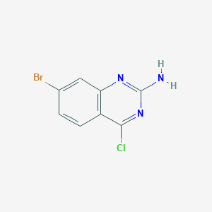 molecular formula C8H5BrClN3 B7965190 7-Bromo-4-chloroquinazolin-2-amine 
