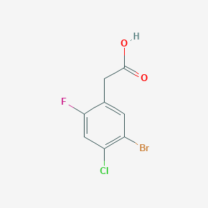 molecular formula C8H5BrClFO2 B7965199 5-Bromo-4-chloro-2-fluorophenylacetic acid 