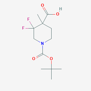 molecular formula C12H19F2NO4 B7965212 1-Boc-3,3-difluoro-4-methylpiperidine-4-carboxylic acid 