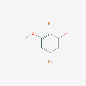 molecular formula C7H5Br2FO B7965214 2,5-Dibromo-1-fluoro-3-methoxybenzene 