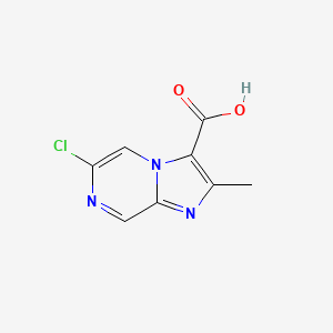 molecular formula C8H6ClN3O2 B7965246 6-Chloro-2-methylimidazo[1,2-a]pyrazine-3-carboxylic acid 