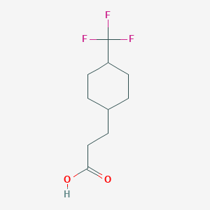 molecular formula C10H15F3O2 B7965264 3-(4-(Trifluoromethyl)cyclohexyl)propanoic acid 