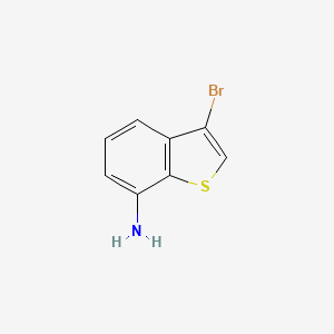 molecular formula C8H6BrNS B7965267 3-Bromo-1-benzothiophen-7-amine 