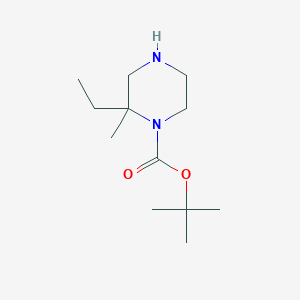 molecular formula C12H24N2O2 B7965269 Tert-butyl 2-ethyl-2-methylpiperazine-1-carboxylate 