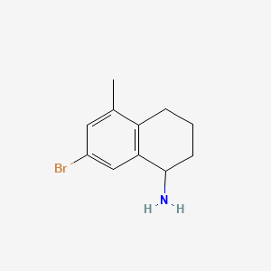 molecular formula C11H14BrN B7965291 7-BROMO-5-METHYL-1,2,3,4-TETRAHYDRONAPHTHYLAMINE HCl 