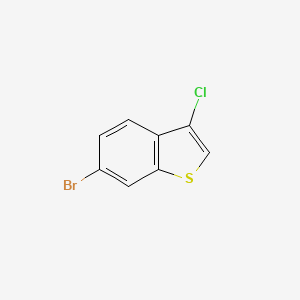 molecular formula C8H4BrClS B7965309 6-Bromo-3-chlorobenzo[b]thiophene 