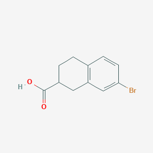 molecular formula C11H11BrO2 B7965319 7-Bromo-1,2,3,4-tetrahydronaphthalene-2-carboxylic acid 