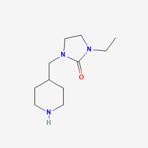 molecular formula C11H21N3O B7965371 1-Ethyl-3-(piperidin-4-ylmethyl)imidazolidin-2-one 