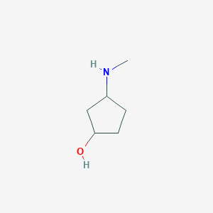 molecular formula C6H13NO B7965391 3-(Methylamino)cyclopentan-1-ol 
