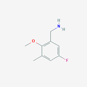 molecular formula C9H12FNO B7965407 (5-Fluoro-2-methoxy-3-methylphenyl)methanamine 