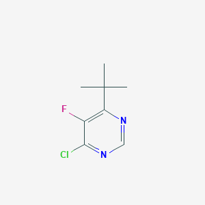 molecular formula C8H10ClFN2 B7965422 4-Tert-butyl-6-chloro-5-fluoropyrimidine 