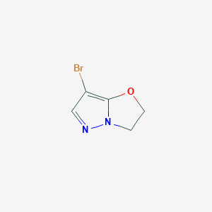 molecular formula C5H5BrN2O B7965423 7-Bromo-2,3-dihydropyrazolo[5,1-b]oxazole 