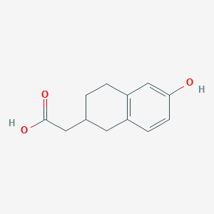 2-(6-Hydroxy-1,2,3,4-tetrahydronaphthalen-2-yl)acetic acid