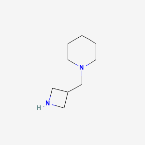 molecular formula C9H18N2 B7965494 1-Azetidin-3-ylmethylpiperidine 