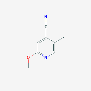 molecular formula C8H8N2O B7965543 2-Methoxy-5-methyl-isonicotinonitrile 