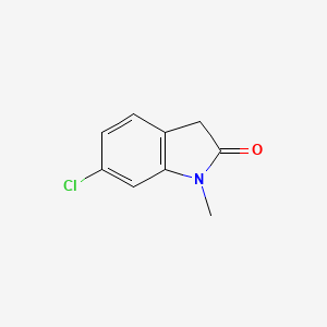 molecular formula C9H8ClNO B7965558 6-氯-1-甲基吲哚啉-2-酮 CAS No. 156136-55-9