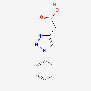 molecular formula C10H9N3O2 B7965566 2-(1-Phenyl-1h-1,2,3-triazol-4-yl)acetic acid 
