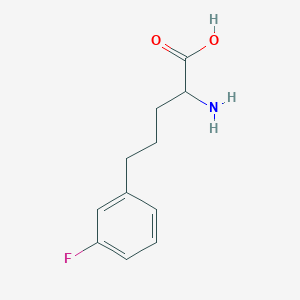 molecular formula C11H14FNO2 B7965577 2-Amino-5-(3-fluorophenyl)pentanoic acid 